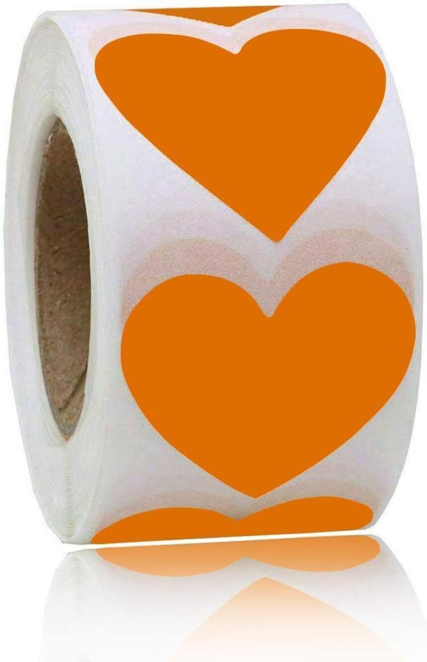 3782 Father's Day Stickers,Heart Shape Label,Stickers for Wedding Crafting